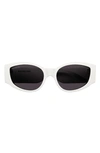 Balenciaga 58mm Cat Eye Sunglasses In White