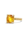 DAVID YURMAN Châtelaine Ring with Citrine and Diamonds in 18K Gold
