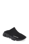 Balenciaga Speed Stretch Knit Sporty Mules In Black