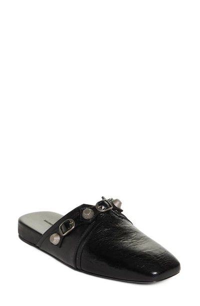Balenciaga Slippers And Hooves Cozy Cagole Man Leather Black