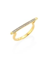 MONICA VINADER Skinny Diamond Stacking Ring/Goldtone
