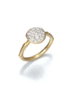 John Hardy Bamboo Small Diamond & 18K Yellow Gold Round Ring