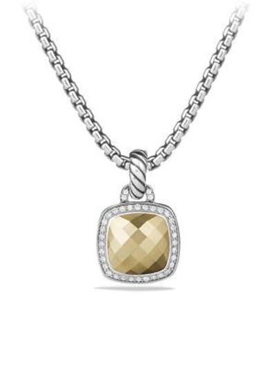 David Yurman Albion Pendant With Faceted Dome And Diamonds In Gold Dome