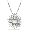 DAVID YURMAN Starburst Necklace with Diamonds and Prasiolite in Silver, 30MM