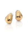 John Hardy WOMEN'S CLASSIC CHAIN HAMMERED 18K YELLOW GOLD & STERLING SILVER STUD EARRINGS,400089003779