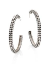 John Hardy Dot Medium Sterling Silver Hoop Earrings