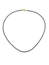 TEMPLE ST CLAIR BLACK LEATHER CORD NECKLACE,482785966199