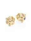 TEMPLE ST CLAIR Classic Color 18K Yellow Gold, Diamond & Blue Moonstone Trio Earrings