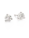 Hearts On Fire Women's Diamond & 18k White Gold Three-prong Stud Earrings