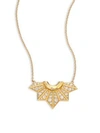 RON HAMI Diamond & 18K Yellow Gold Fan Pendant Necklace