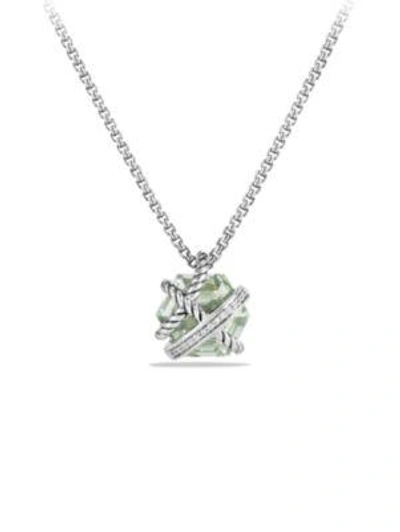 David Yurman Cable Wrap Necklace With Prasiolite And Diamonds, 10mm