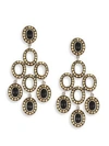 John Hardy Dot Black Onyx & 18K Yellow Gold Chandelier Earrings