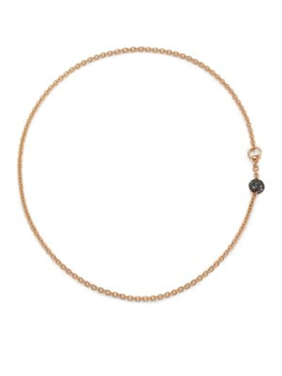 Pomellato Sabbia Black Diamond & 18k Rose Gold Necklace