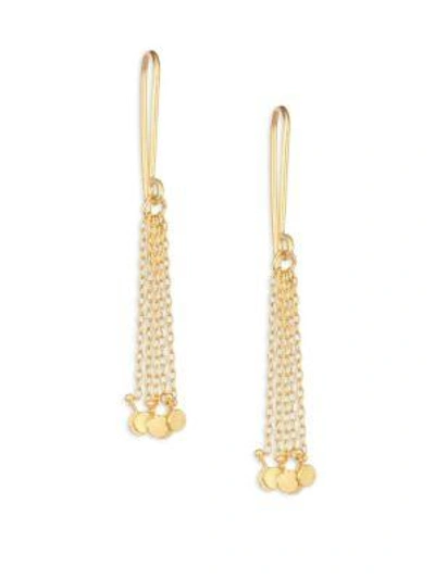 Sia Taylor Women's Dots 18k Yellow Gold Fringe Chain Drop Earrings