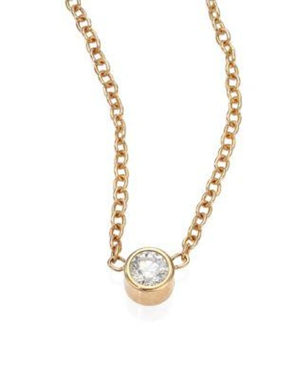 Zoë Chicco Diamond & 14k Yellow Gold Pendant Necklace In White/gold