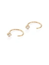 Zoë Chicco Diamond & 14K Yellow Gold Reverse Hoop Earrings/0.4"