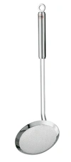 Rosle Round Handle Coarse Mesh Wire Kitchen Skimmer, 5.5" Diameter, Silver In Silver