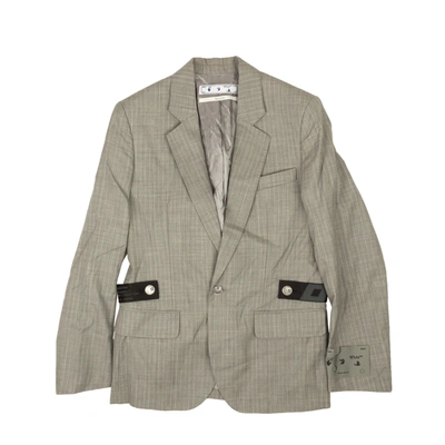 Off-white Grey Unfinished Single Blazer