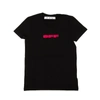 OFF-WHITE BLACK BOLD FLOCK CASUAL T-SHIRT