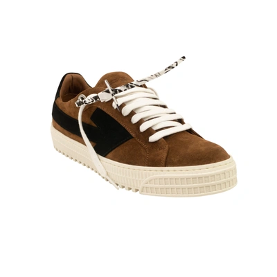 Off-white Brown Suede Arrow Sneakers
