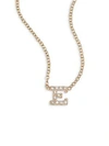 Zoë Chicco Pavé Diamond & 14K Yellow Gold Initial Pendant Necklace