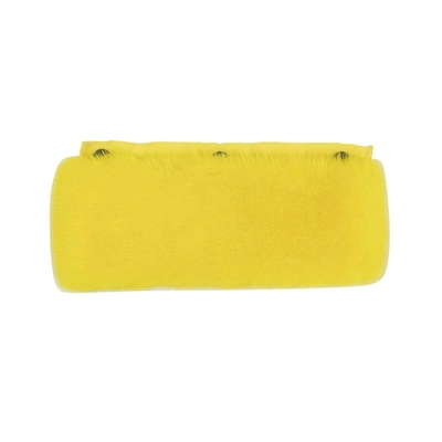 Off-white Yellow Fur Handle Cover