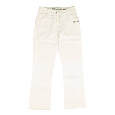 Off-white White Cotton Cropped Pants