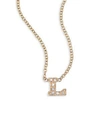 Zoë Chicco Pavé Diamond & 14K Yellow Gold Initial Pendant Necklace