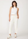 STATESIDE LUXE THERMAL WIDE LEG PULL-ON PANT IN CREAM