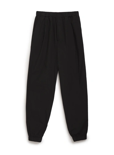 Stateside Structured Poplin Pleated Jogger In Black