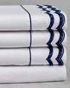 Maurizio Italy Double Scallop Sheet Set In White