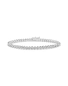 Sterling Forever Bezel Cz Tennis Bracelet In Silver