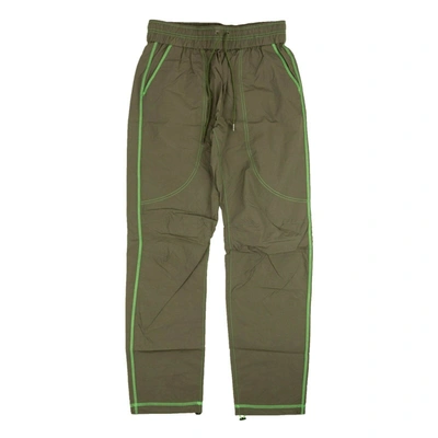 John Elliott Olive X Neon Green Man Casual Pants