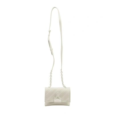 Off-white White Diag Embossed Small Bag
