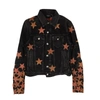 AMIRI BLACK AND ORANGE CHEMIST DENIM TRUCKER JACKET