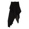 AMIRI BLACK ASYMMETRIC FLARY SKIRT