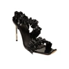 OFF-WHITE BLACK CURTAIN RUFFLE SANDALS