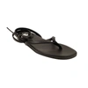 Off-white Zip Tie Flat Flats In Black Leather In Black