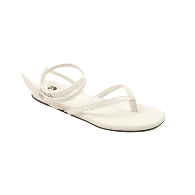 Off-white White Flat Zip Tie Sandals