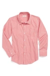 Appaman Standard Gingham Check Shirt In Red Check
