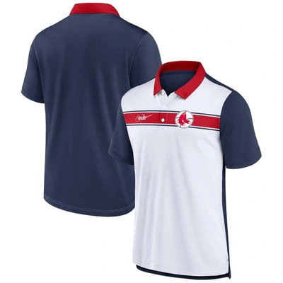 Nike Men's  White, Navy Chicago White Sox Rewind Stripe Polo Shirt In White,navy