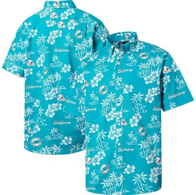 Reyn Spooner Aqua Miami Dolphins Kekai Button-up Shirt