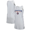 Concepts Sport Women's  White Houston Astros Reel Pinstripe Knit Sleeveless Nightshirt In White