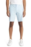 Hugo Boss Slim-leg Mid-rise Stretch Cotton-blend Shorts In Light/ Pastel Blue