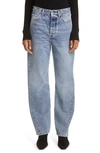 Totême Toteme Twisted Seam High Waist Straight Leg Jeans In Blue