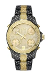Jbw Men's Jet Setter Diamond (2 Ct.t.w.) Black Ion-plated Stainless Steel Watch In Black
