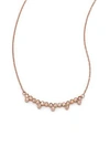JACQUIE AICHE Diamond & 14K Rose Gold Multi-Bezel Necklace