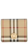 BURBERRY NOTE CHECK COATED CANVAS BIFOLD WALLET