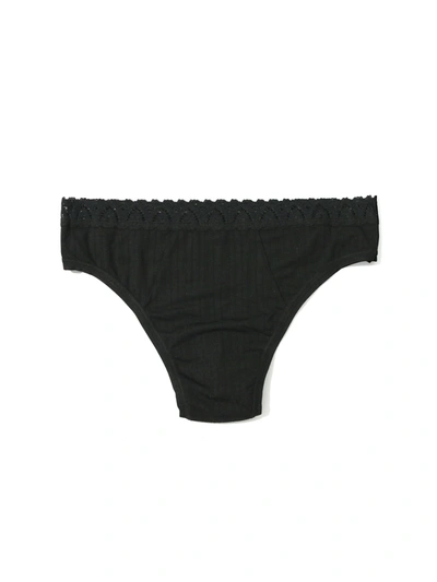 Hanky Panky Mellowluxe™ Low Rise Thong In Black