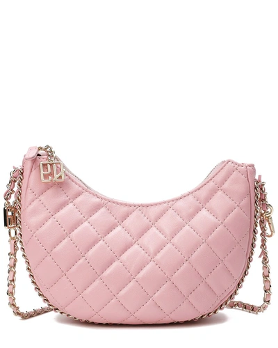 Tiffany & Fred Quilted Leather Messenger Shoulder Bag In Pink